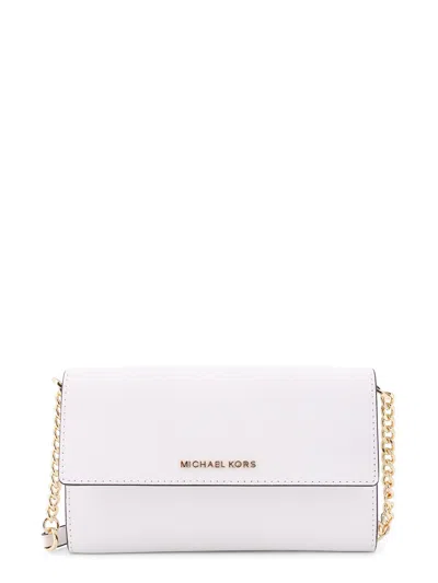 Michael Kors Jer Set Leather Shoulder Bag With Frontal Monogram