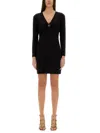 Michael Kors Jersey Dress With Drop Opening In Black