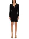 Michael Kors Jersey Dress With Drop Opening In Black
