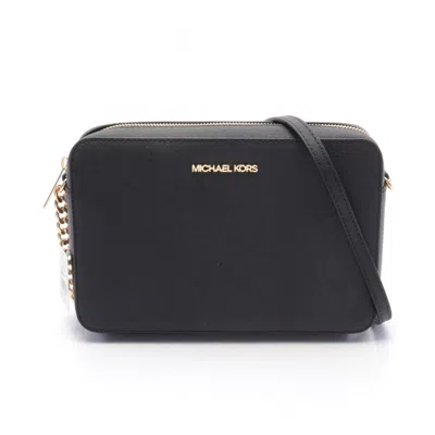 Michael Kors Jet Set Black Leather Shoulder Bag Sling Bag