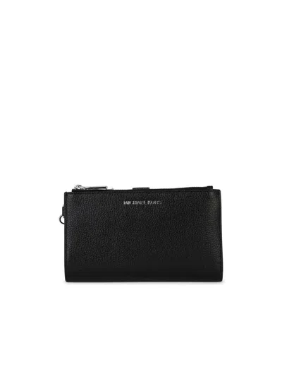 Michael Kors Adele Leather Wallet In Black