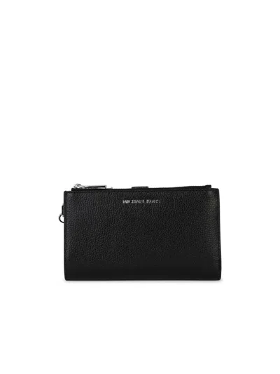 Michael Kors 'jet Set' Black Leather Wallet