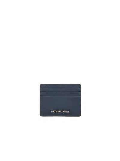 Michael Kors Jet Set Card Case In Navy