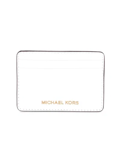 Michael Kors "jet Set" Cardholder In White