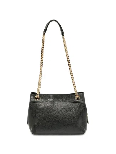 Pre-owned Michael Kors Jet Set Chain-strap Leather Shoulder Bag In Black