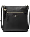 Michael Kors Small Jet Set Charm North South Flat Leather Crossbody In Black