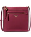 Michael Kors Jet Set Charm Leather Small North South Flat Crossbody Bag In Purple
