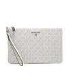 Michael Kors Jet Set Charm Logo-plaque Wristlet In White