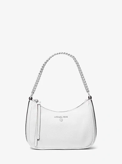 Michael Kors Jet Set Charm Small Leather Pochette In White