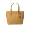Michael Kors Jet Set Cider Pvc Leather Xs Carryall Top Zip Tote Bag Purse