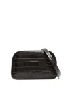 Michael Kors Jet Set Crocodile-effect Zip-top Shoulder Bag In Brown