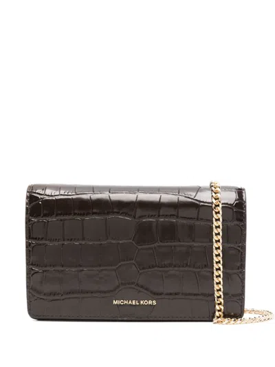 Michael Kors Jet Set Cross Body Bag In Brown