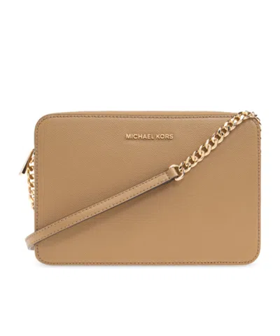Michael Kors Jet Set Cross Body Bag In Nude