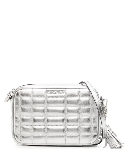 Michael Kors Jet Set Crossbody Bag In Silver