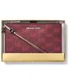 Michael Kors Jet Set Double Zip Wristlet In Burgundy