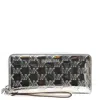 Michael Kors Jet Set Embossed Logo Travel Wallet In Grey
