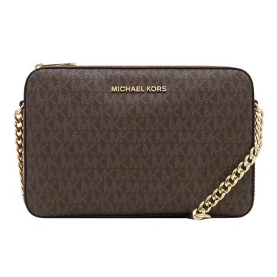 Michael Kors Jet Set Item Large East West Crossbody Bag In Brown