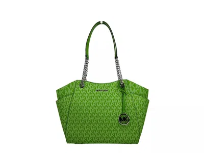 Michael Kors Jet Set Large Chain Shoulder Tote Bag Jungle Women's In Multi