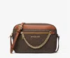 Michael Kors Jet Set Large Logo Crossbody Bag In Brown In Brown