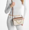 Michael Kors Jet Set Large Logo Crossbody Bag In Vanilla In White