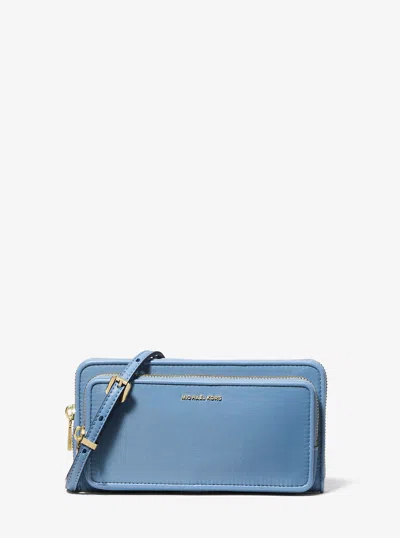 Michael Kors Jet Set Large Nylon Convertible Crossbody Bag In Blue