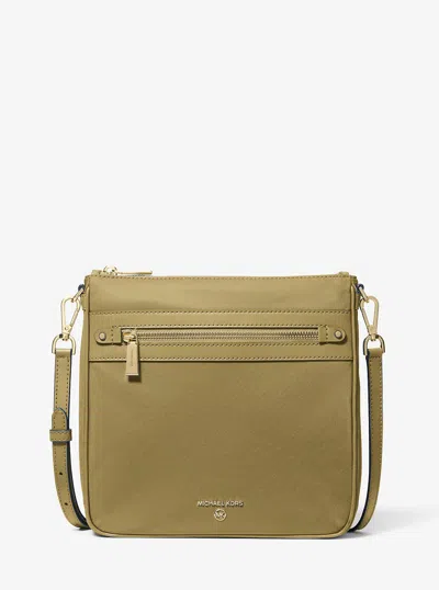Michael Kors Jet Set Large Nylon Crossbody Bag In Green