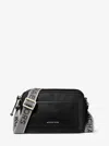 Michael Kors Jet Set Large Nylon Gabardine Crossbody Bag In Black