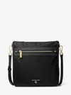 Michael Kors Jet Set Large Nylon Gabardine Messenger Bag In Black