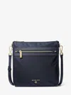 Michael Kors Jet Set Large Nylon Gabardine Messenger Bag In Blue