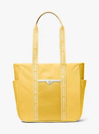 Michael Kors Jet Set Large Nylon Tote Bag In Yellow