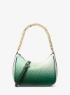 Michael Kors Jet Set Large Ombré Signature Logo Pochette In Green