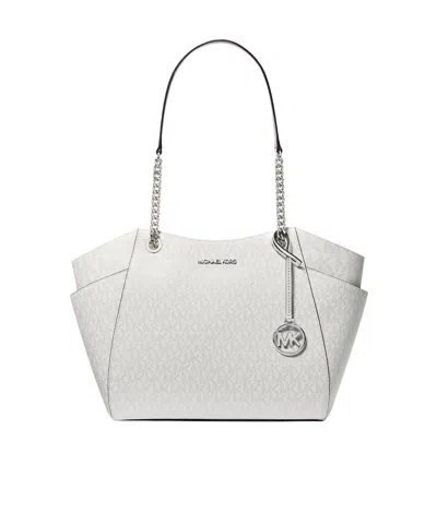 Michael Kors Jet Set Large Shoulder Bag In White