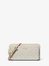 Michael Kors Jet Set Large Signature Logo Convertible Crossbody Bag In Sand