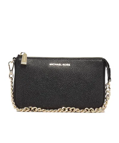 Michael Kors Jet Set Large Slim Zip Around Continental Wallet In Black