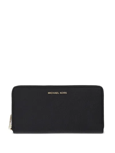 Michael Kors Jet Set Largge Slim Continental Wallet In Black