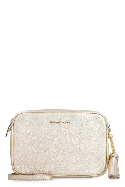 Michael Kors Jet Set Medium Camera Bag In Gold