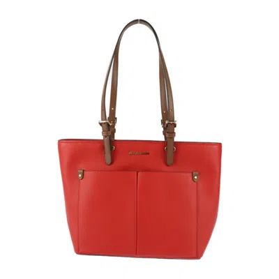 Pre-owned Michael Kors Jet Set Leather Tote Bag () In Red