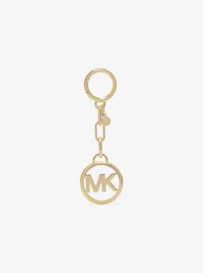 Michael Kors Jet Set Logo Bag Charm In Gold