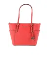 Michael Kors Jet Set Logo Handbag In Red