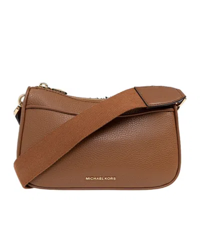 Michael Kors Jet Set Logo-lettering Crossbody Bag In Brown