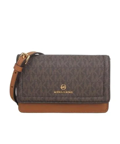 Michael Kors Jet Set Logo-print Crossbody Bag In Black
