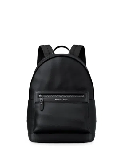 Michael Kors Jet Set Logo-plaque Backpack In Black