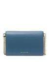 Michael Kors Jet Set Medium Flap Chain Crossbody In Dark Chambray