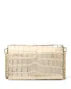 Michael Kors Jet Set Medium Flap Chain Crossbody In Pale Gold