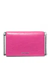 Michael Kors Jet Set Md Flap Closure In Wild Berry