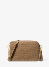 Michael Kors Jet Set Medium Logo Camera Bag In Natural