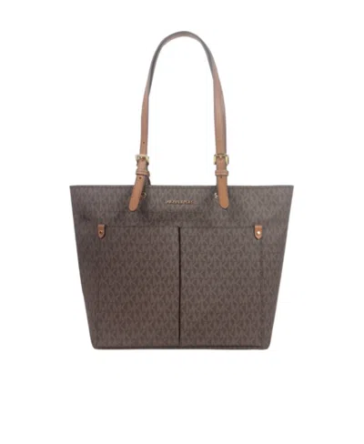 Michael Kors Jet Set Medium Logo Pocket Todd Bag In Black