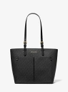 Michael Kors Jet Set Medium Logo Pocket Tote Bag In Black