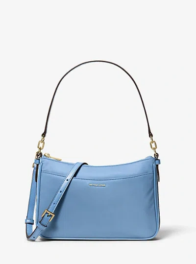 Michael Kors Jet Set Medium Nylon Convertible Pochette In Blue