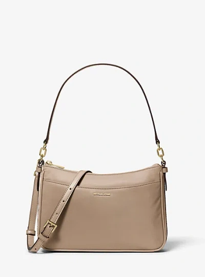 Michael Kors Jet Set Medium Nylon Convertible Pochette In Natural